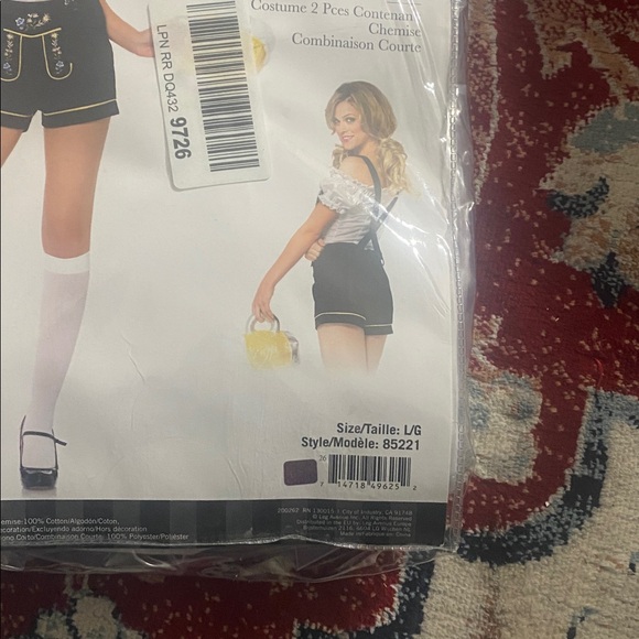 Leg Avenue Women’s Edelweiss Lederhosen Costume – Shorts + Peasant Top Size L/G - Picture 2 of 4